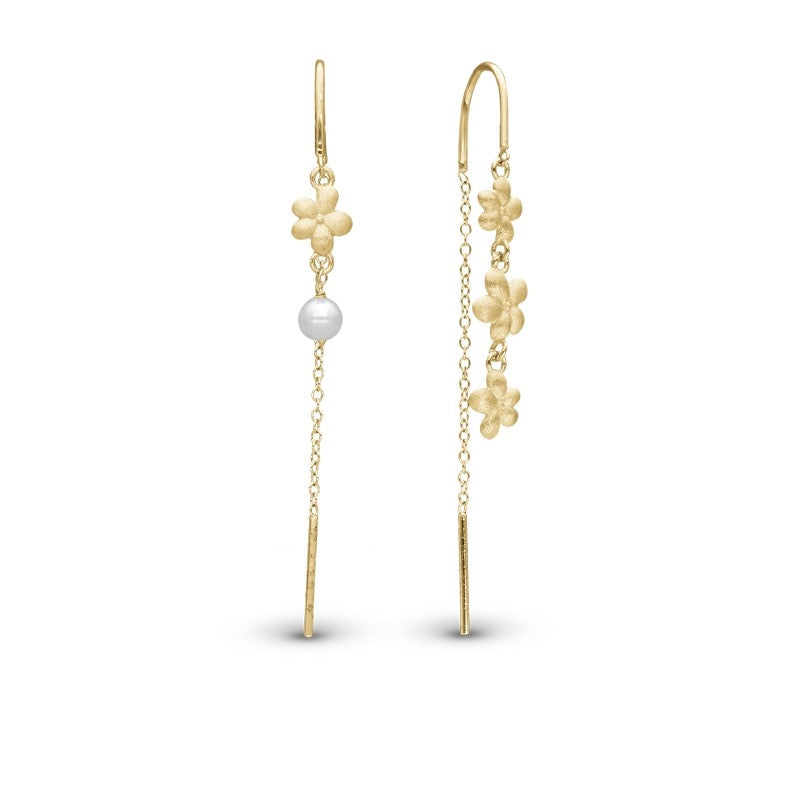 Graceful Flowers øreringe i 18 karat forgyldt sølv fra Christina Jewelry & Watches
